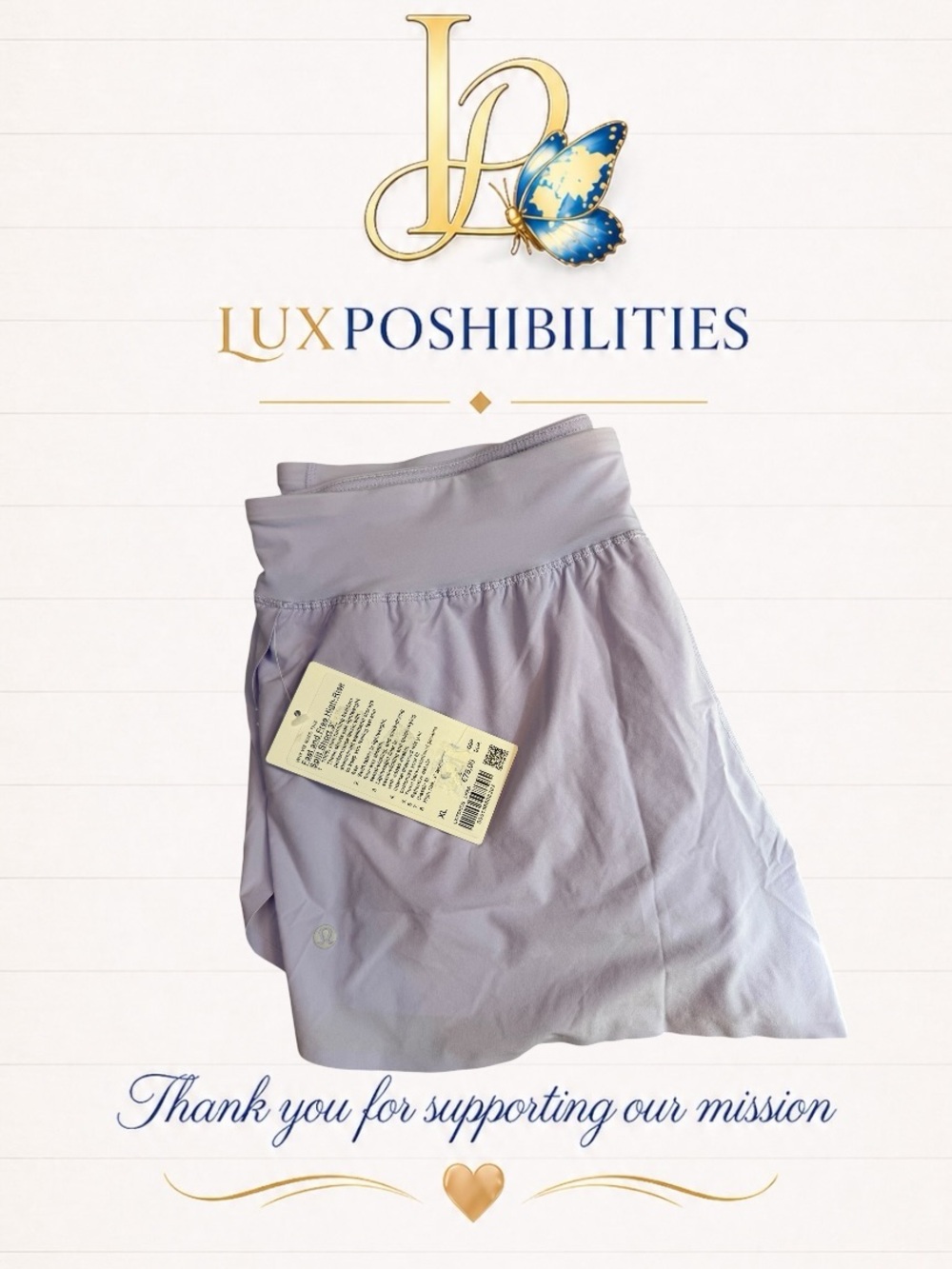 lululemon NWT Size XL 3” Fast and Free with Built-In liner Lavender Frost